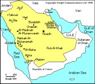 Map of the Kingdom of Saudi Arabia Click to view high resolution version