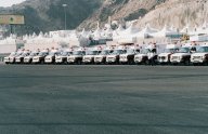 Saudi Red Crescent Society vehicles in Mina Click to view high resolution version