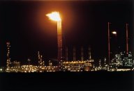 Night view of petrochemical industries in Jubail Click to view high resolution version