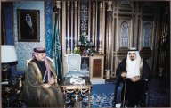 King Fahd receiving King Abdullah of Jordan in 2000 Click to view high resolution version